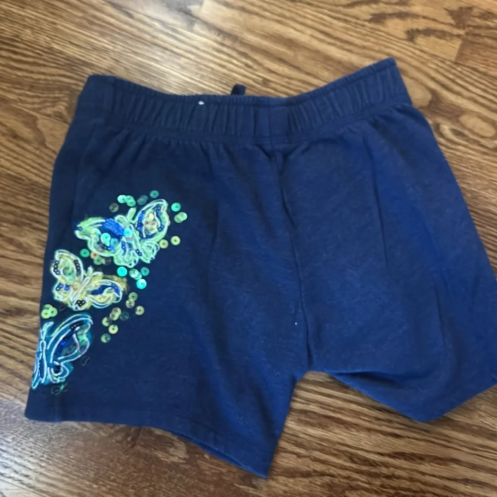 Justice and Limited Too Navy Short and Floral Ruffled Tank Set